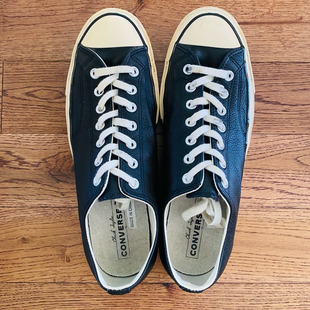 Converse Black Leather Sneakers for Men